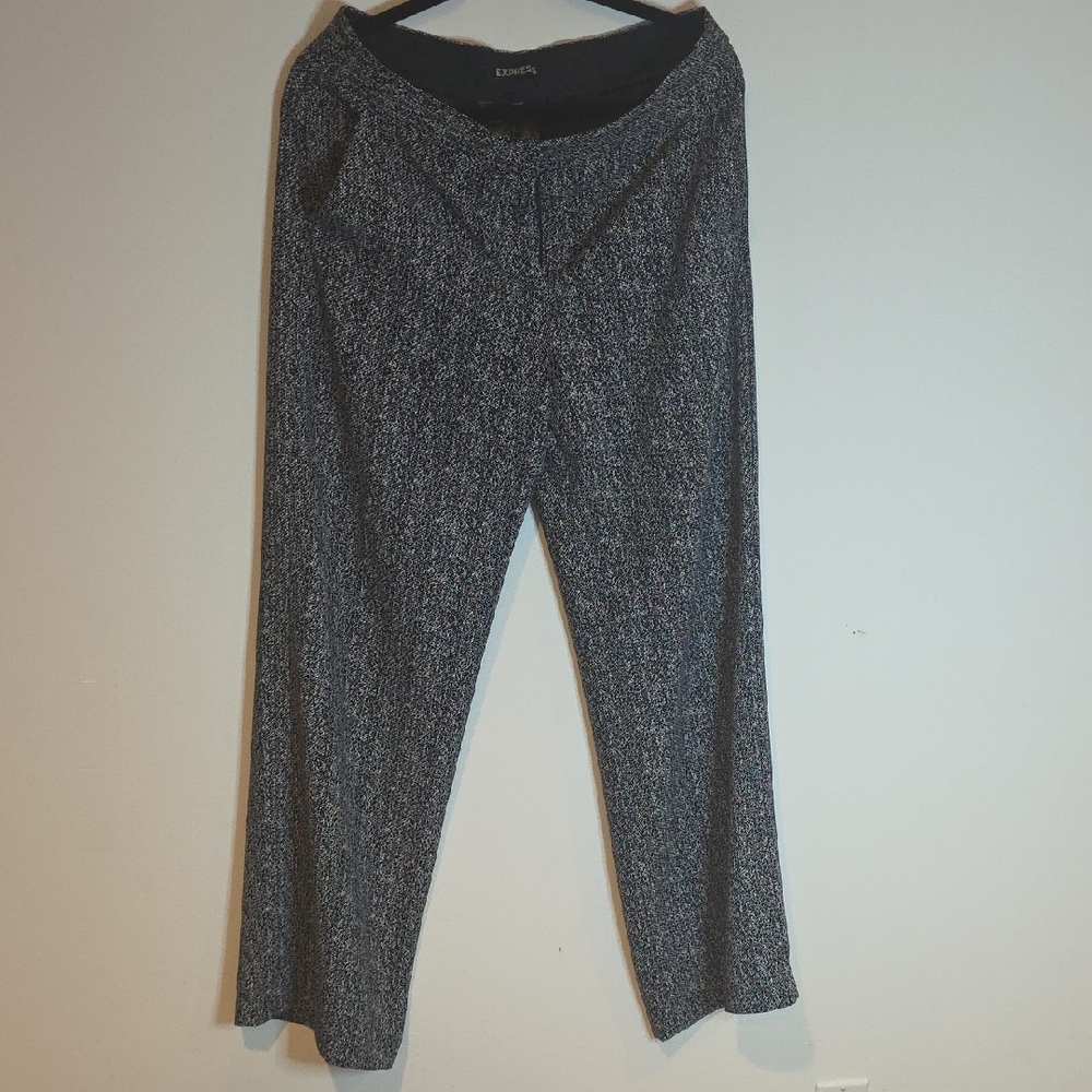 Eddie Bauer Black and White Straight Leg Pants